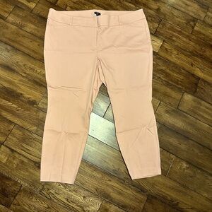 NWOT Loft “Marisa” Women’s Plus Business Casual Work Pants Light Pink - Size 24